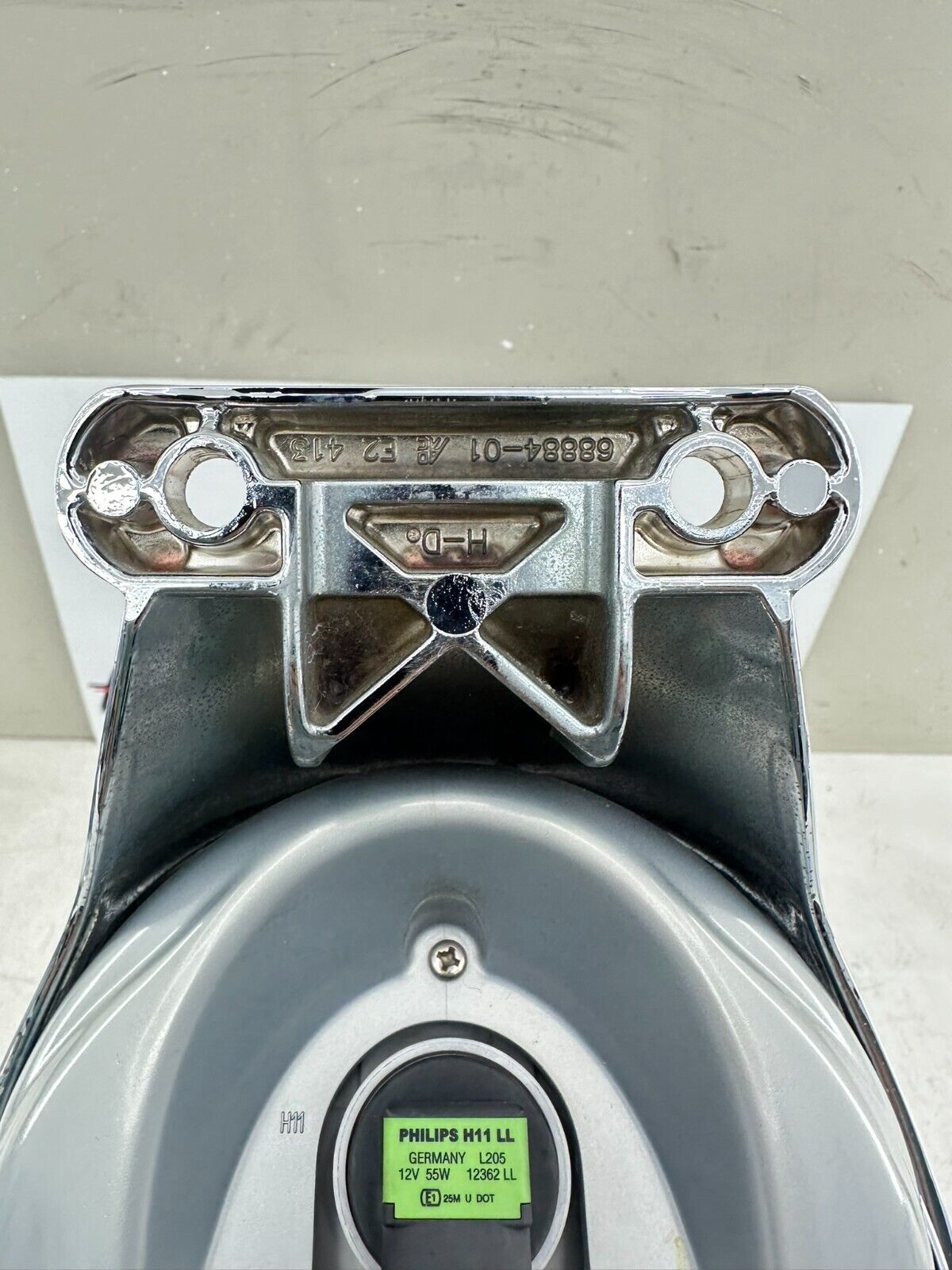 2003 Harley Davidson V Rod VRSCA Headlight + Chrome Mounting Bracket + Visor