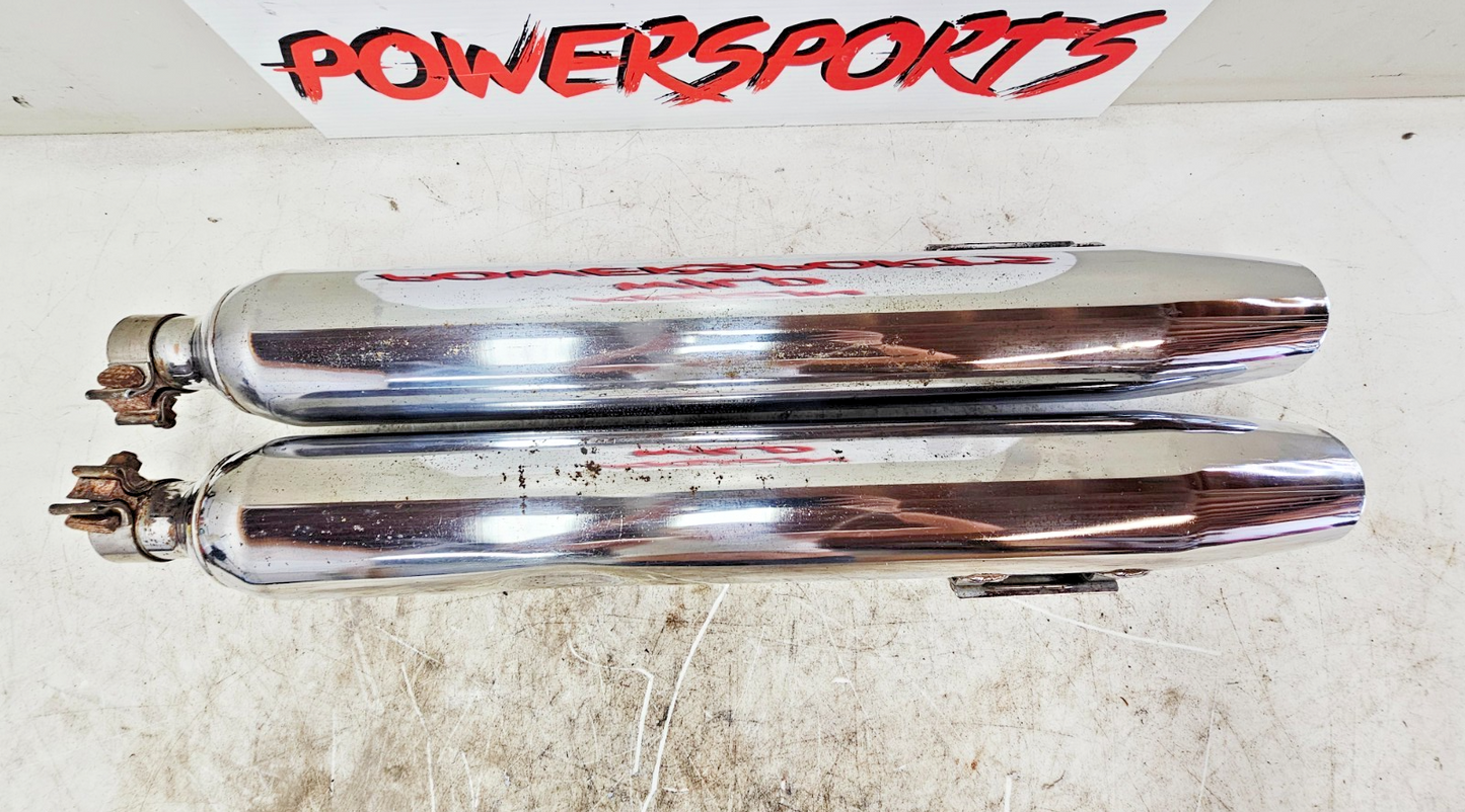 1996 HARLEY FLH ELECTRA GLIDE Exhaust Muffler Pipes Slip On OEM HD