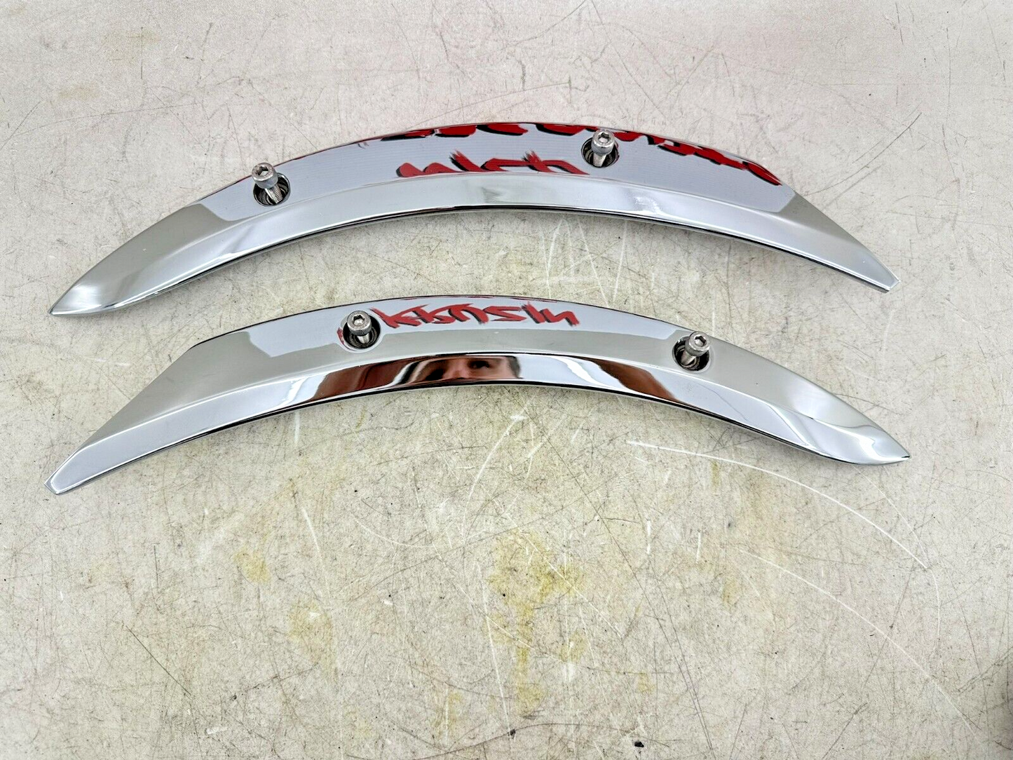 2005 Victory Kingpin Chrome Right Left Rear Fender Strut Arm Bars