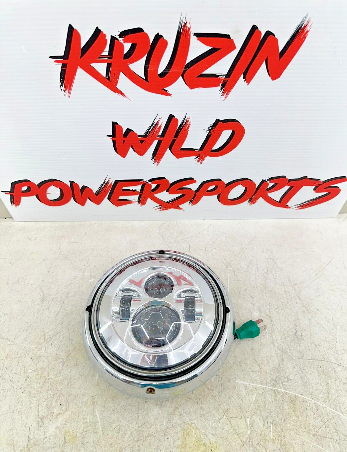 2003 HARLEY ELECTRA GLIDE classic LED Headlight Head Light W/ Chrome Trim Ring