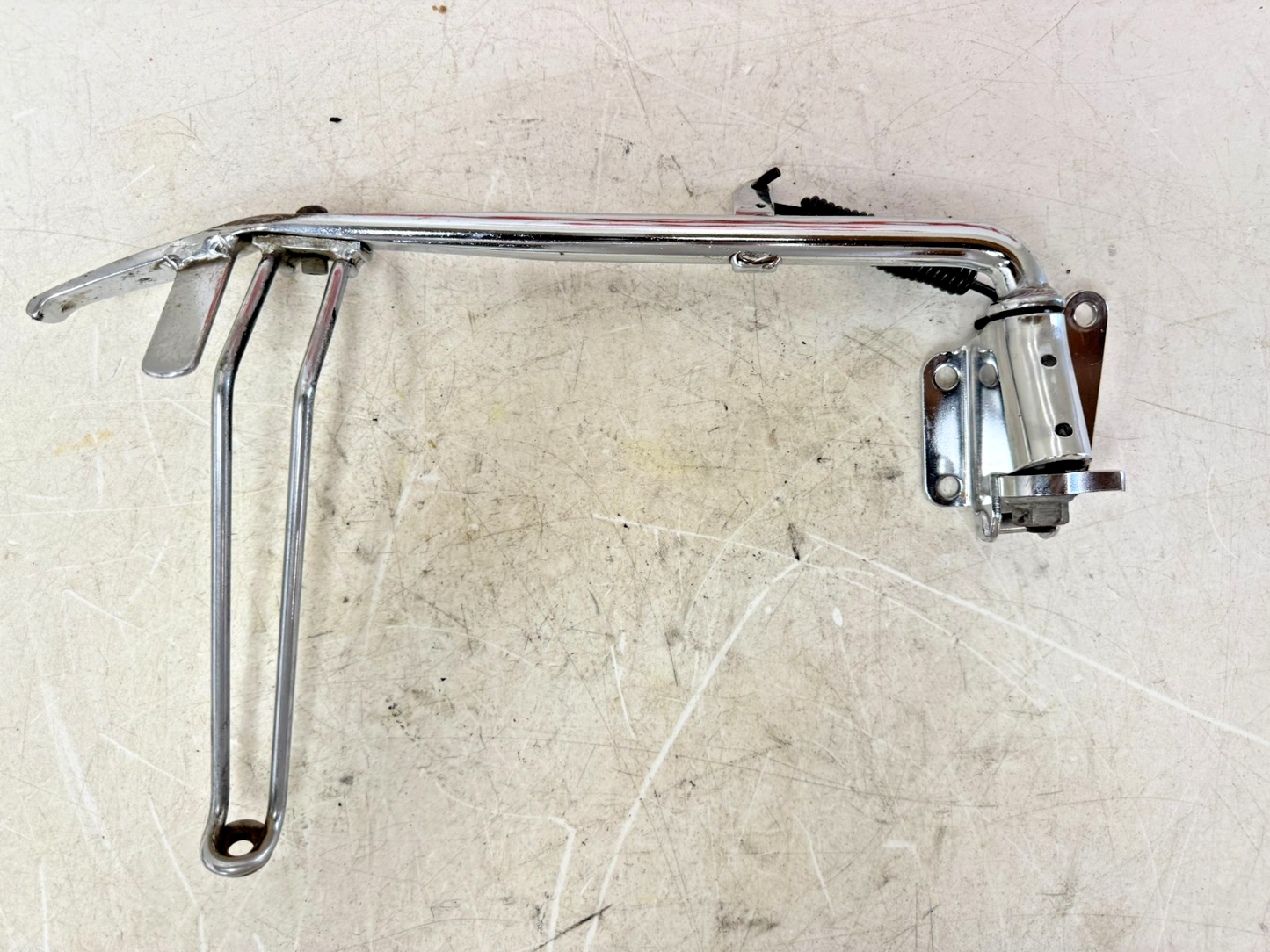 1995 HARLEY FLH ELECTRA GLIDE OEM Left Side Jiffy Kick Stand Chrome W/ Extension
