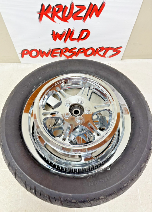 2003 HARLEY DYNA WIDE GLIDE 16" Thunder star  Rear Wheel Rim Full Chrome NICE! 