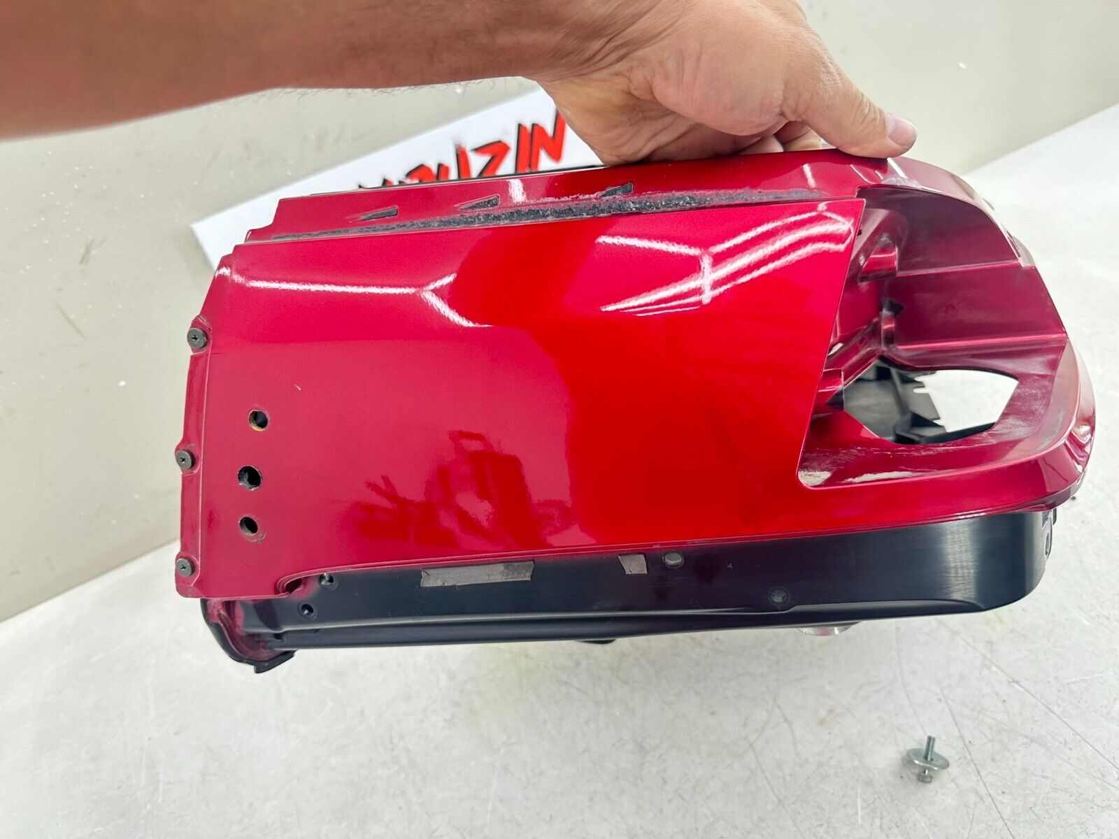 2004 Honda Goldwing GL1800 Red Lower Trunk Base Bottom Case 81111-MCA-0000
