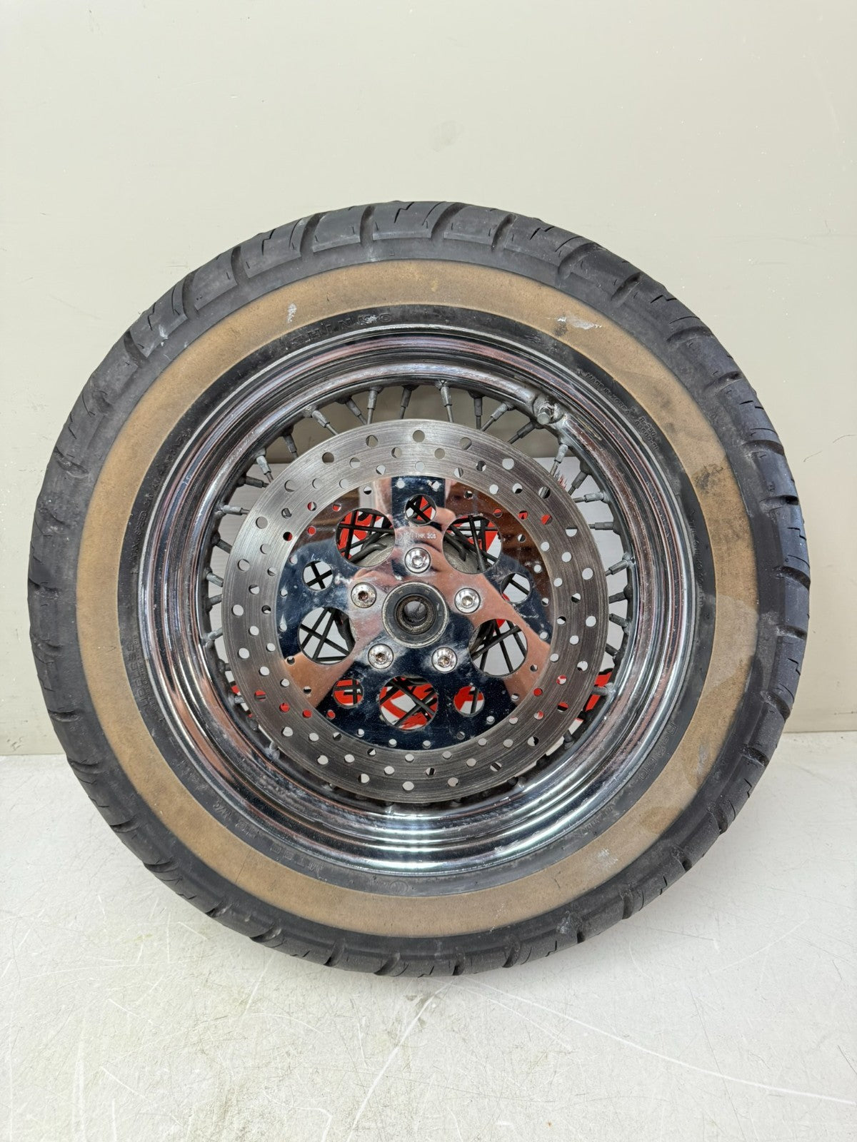 1997 HARLEY DAVIDSON SOFTAIL 16" Rear Wheel  Rim Tire Laced Spoke Brake Rotor
