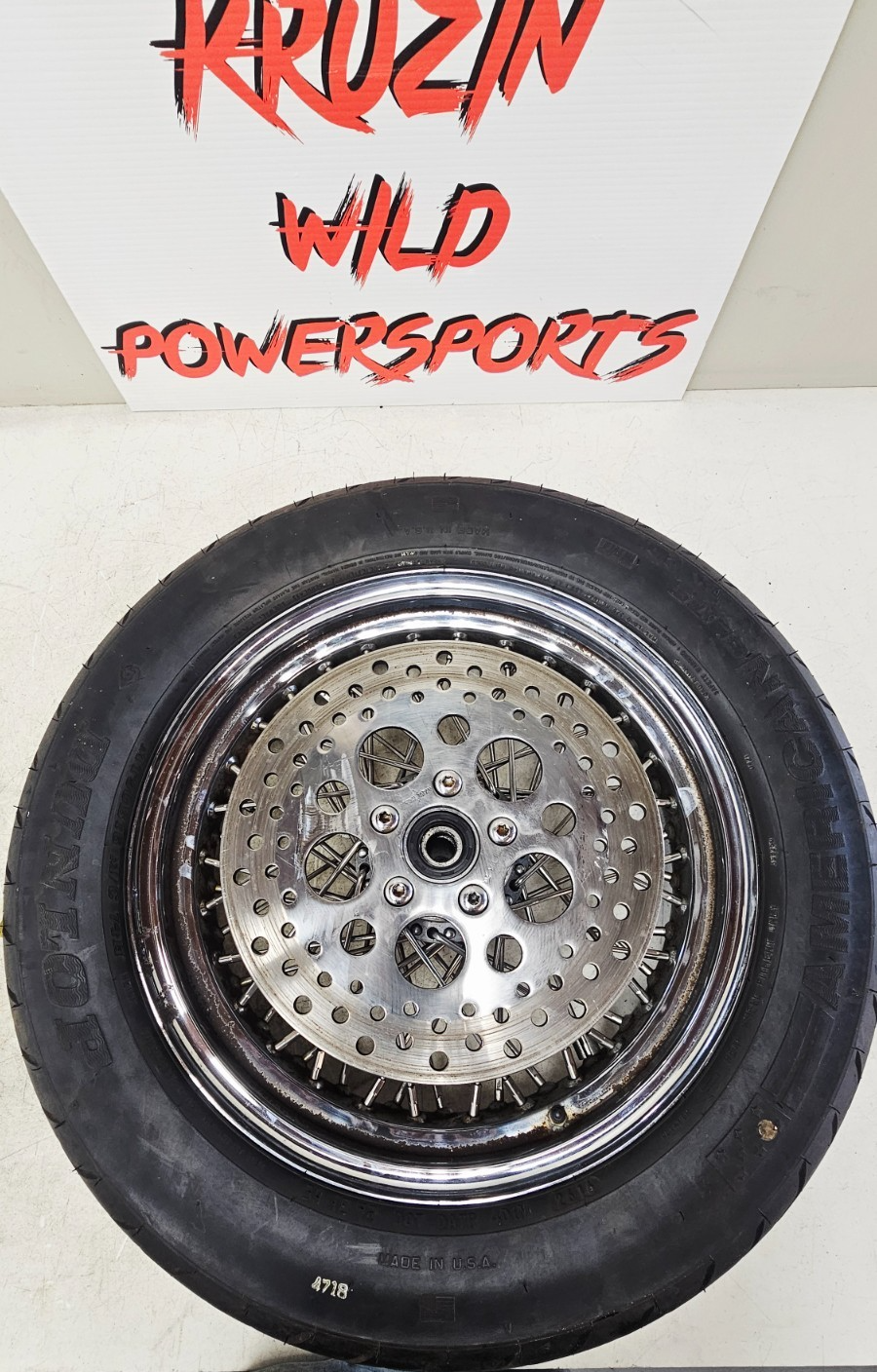 1988 HARLEY SOFTAIL 16x3 Rear Wheel Rim Tire Spoked Laced Brake Rotor