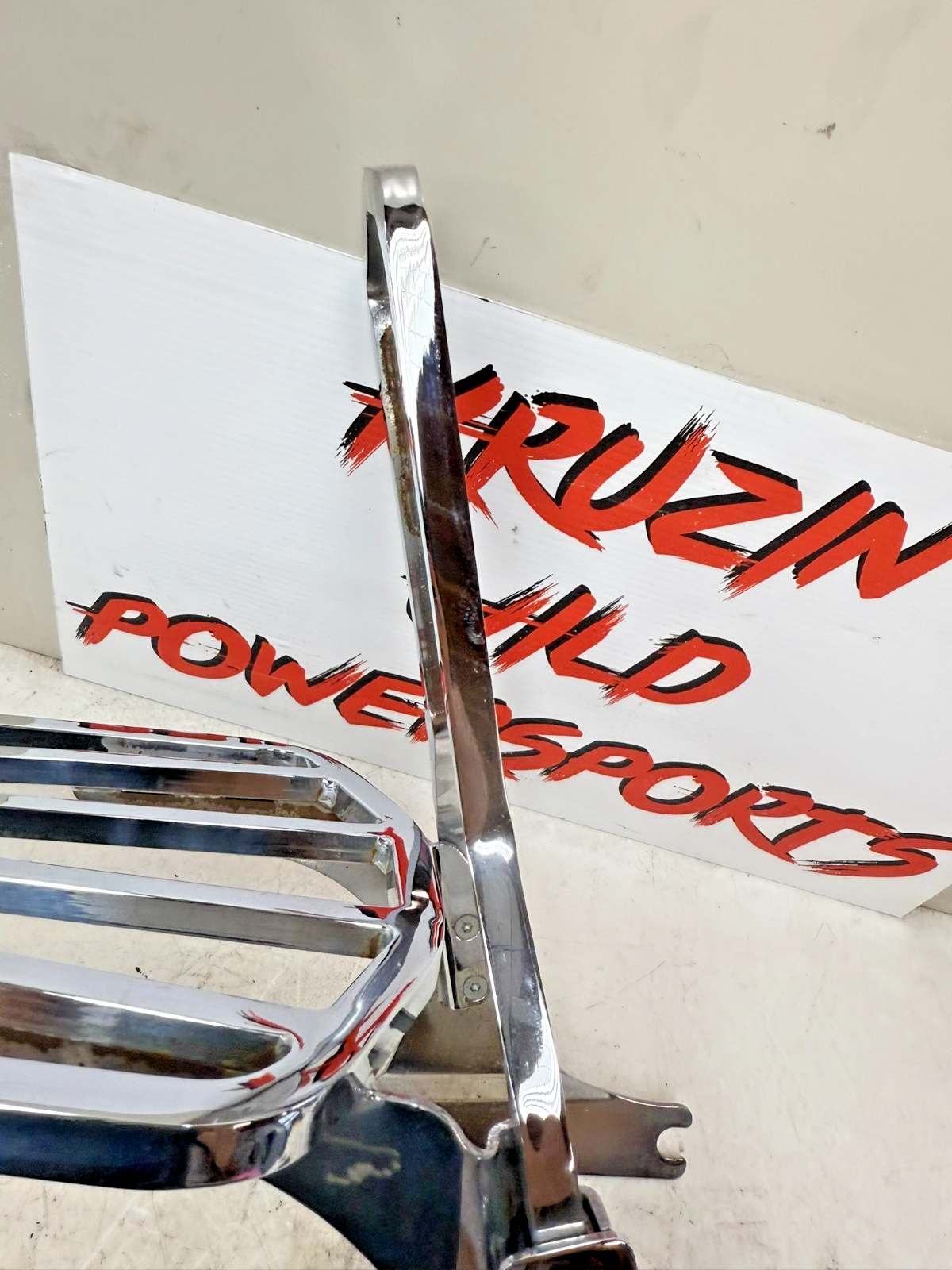 1997 HARLEY DAVIDSON SOFTAIL Chrome Rear Backrest Sissy Bar Luggage Rack