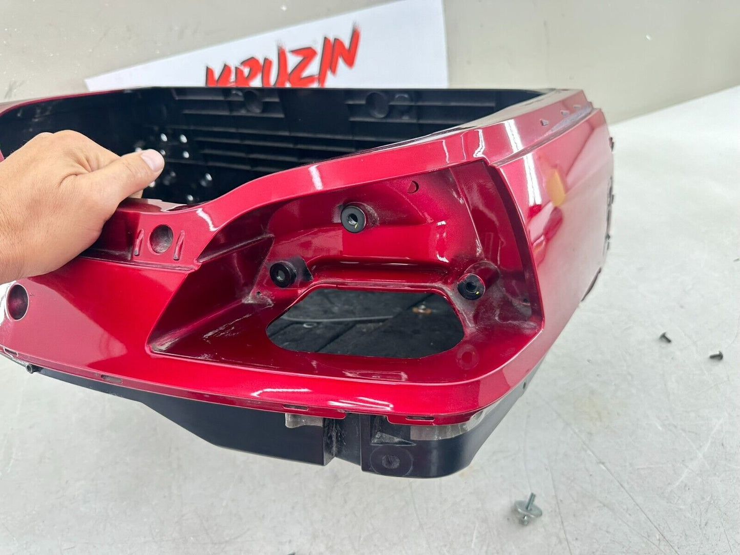 2004 Honda Goldwing GL1800 Red Lower Trunk Base Bottom Case 81111-MCA-0000