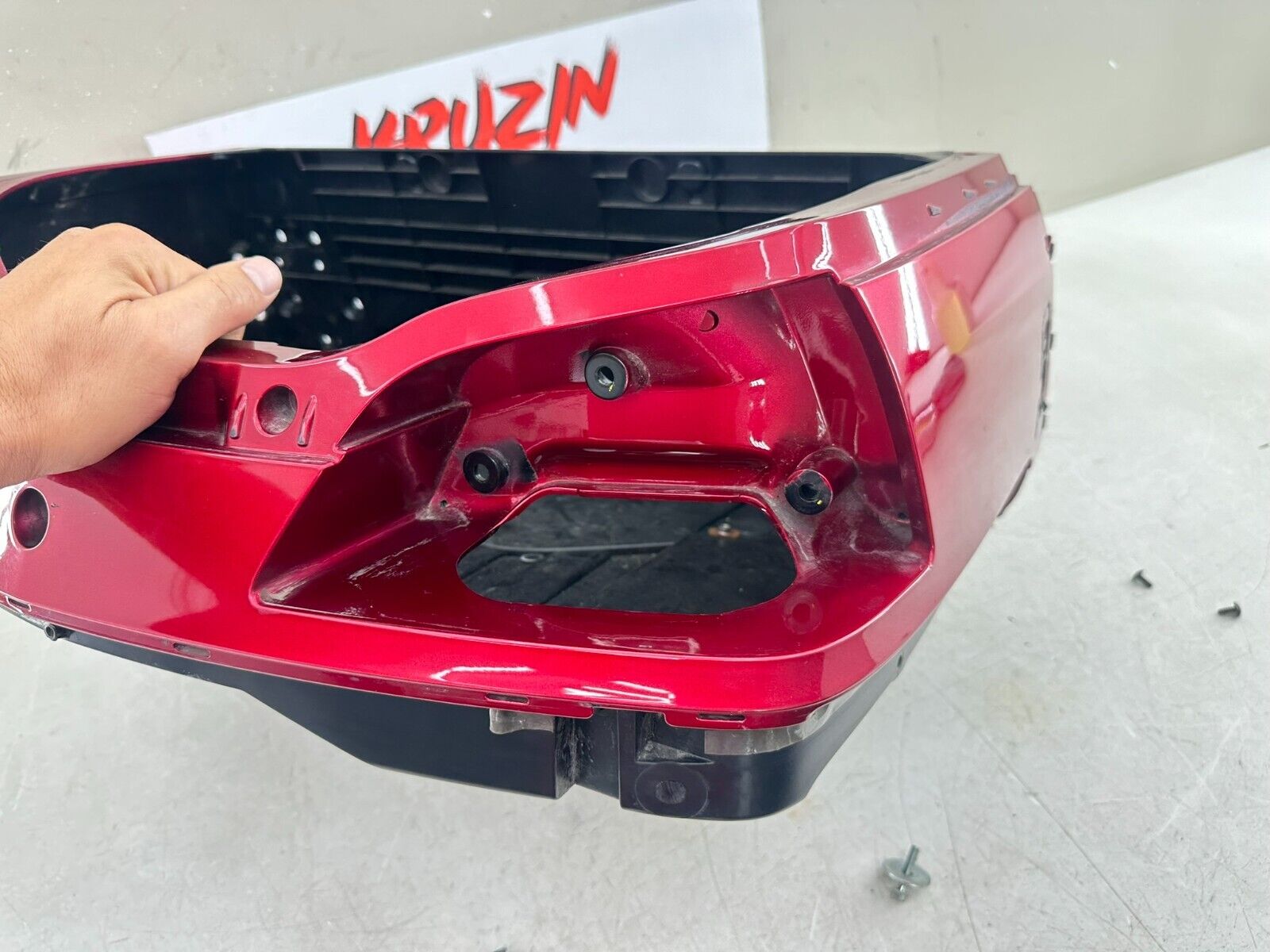 2004 Honda Goldwing GL1800 Red Lower Trunk Base Bottom Case 81111-MCA-0000