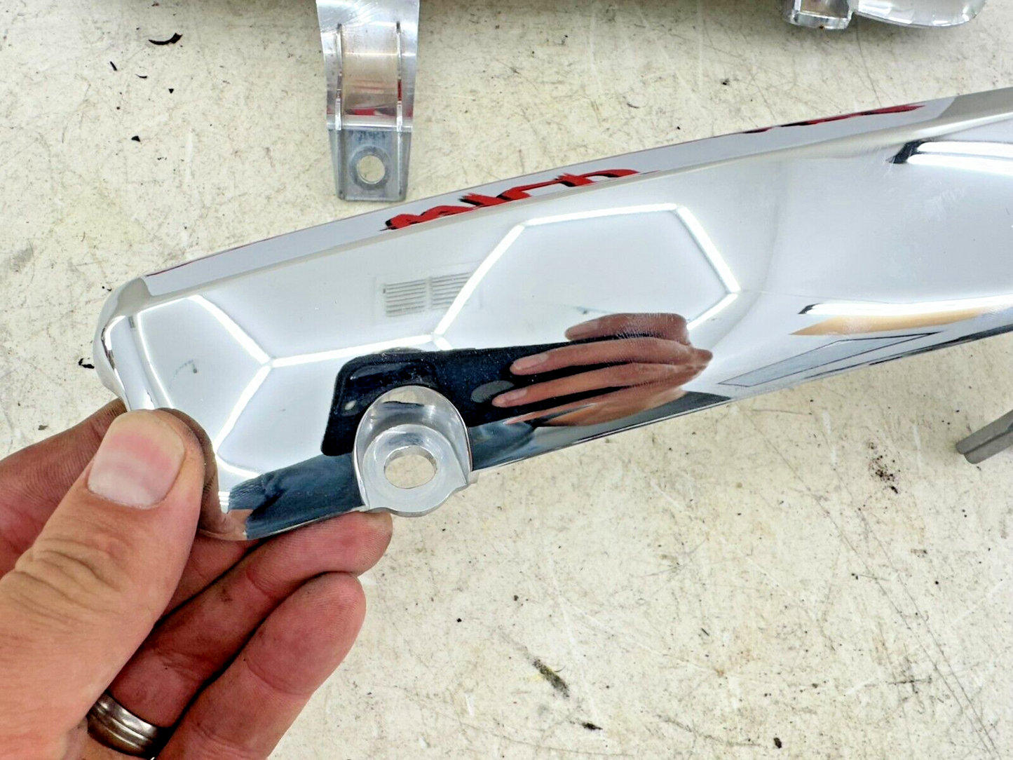 2004 Honda Goldwing GL1800 Chrome Right Left Injector Head Cover Fairing