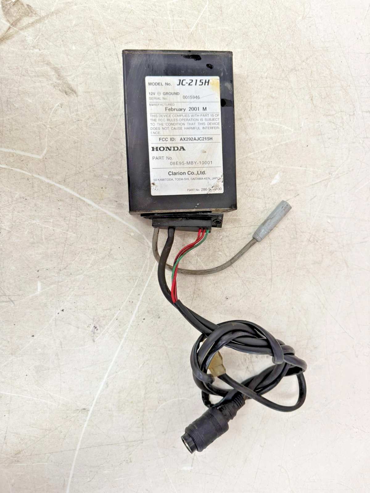 2001 HONDA VALKYRIE INTERSTATE CB Radio Control Module Unit Black Box