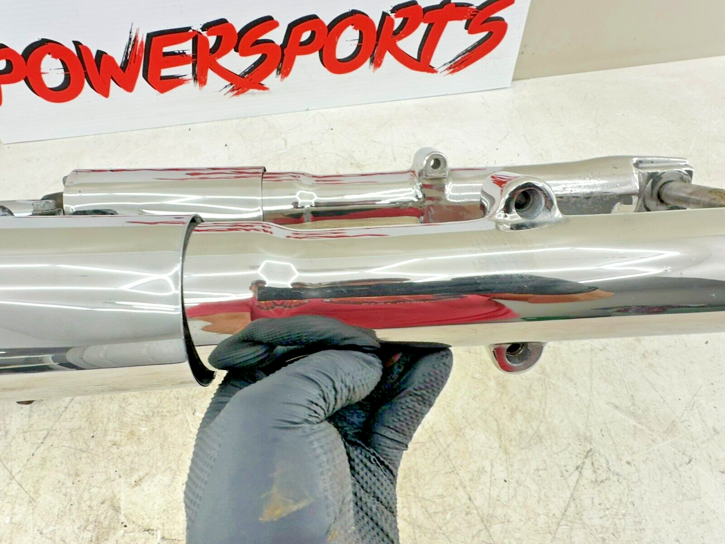1995 HARLEY SOFTAIL Chrome Forks Front End Suspension Top Triple Clamp