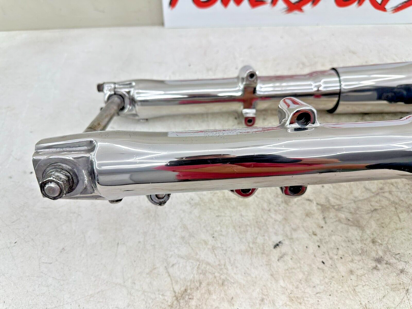 1995 HARLEY SOFTAIL Chrome Forks Front End Suspension Top Triple Clamp