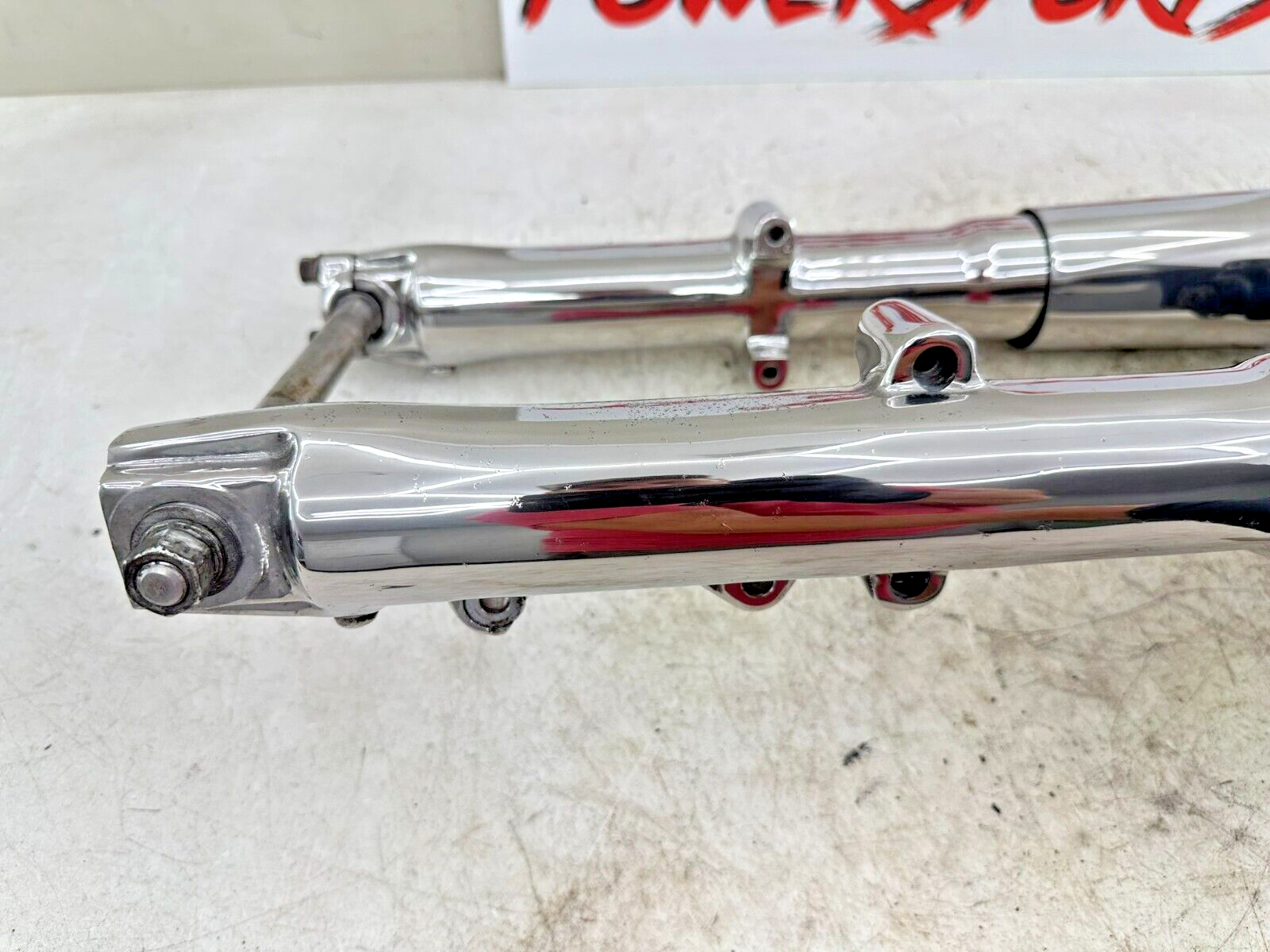 1995 HARLEY SOFTAIL Chrome Forks Front End Suspension Top Triple Clamp