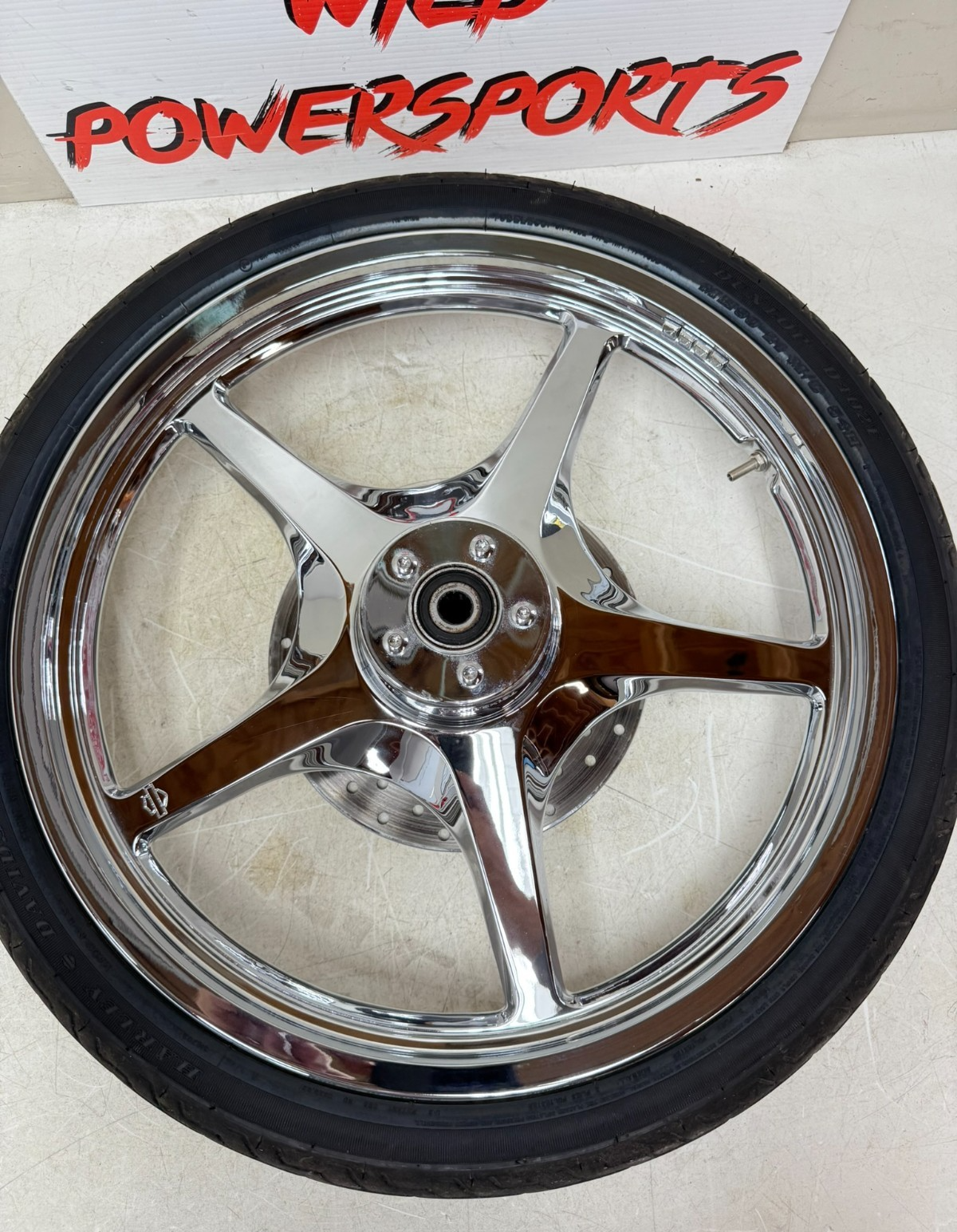 2003 HARLEY DYNA WIDE GLIDE 21" Thunder Star Front Wheel Full Chrome Rim NICE