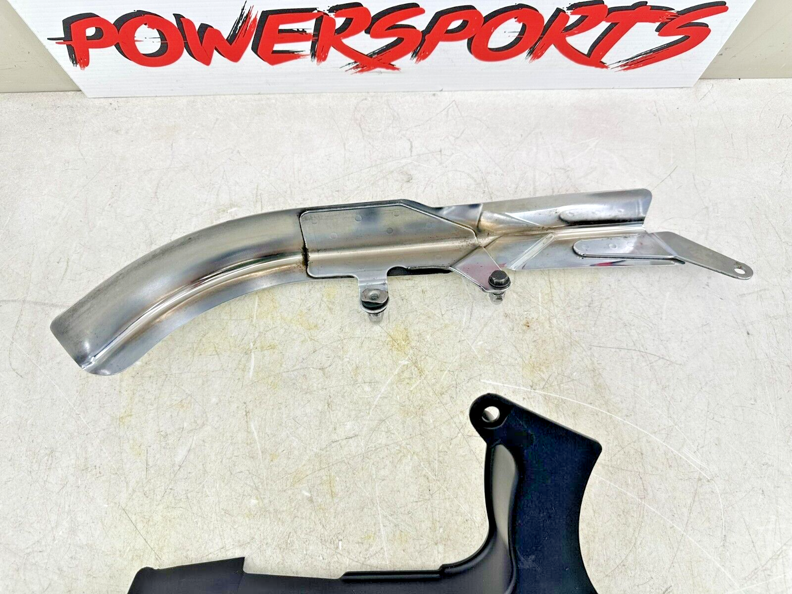 1999 HARLEY SOFTAIL Chrome Upper Belt Cover Guard + Plastic Cover