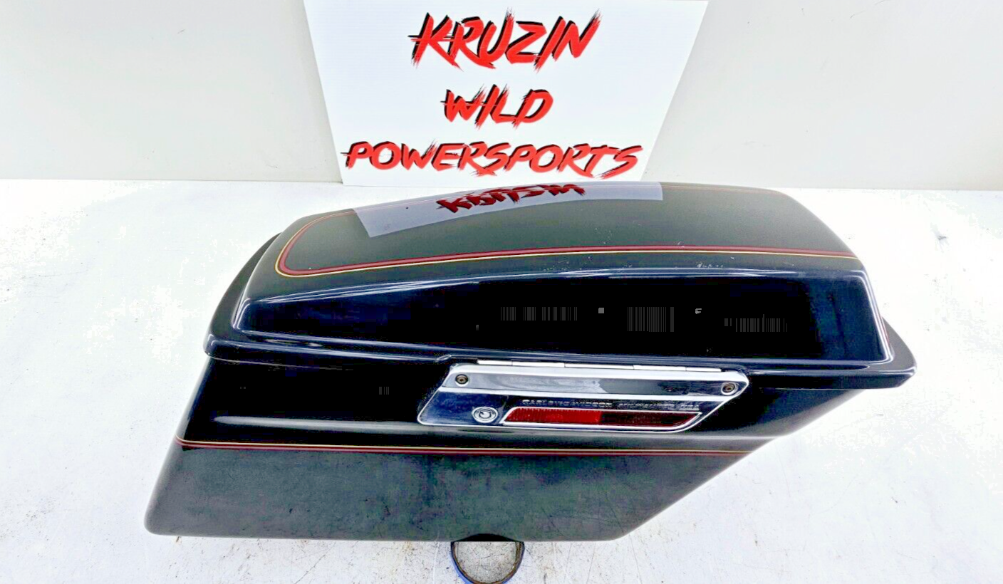 2002 HARLEY ELECTRA GLIDE Right Saddlebag Housing & Lid OEM HD Black Paint