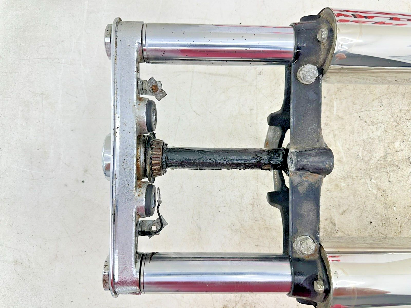 1995 HARLEY SOFTAIL Chrome Forks Front End Suspension Top Triple Clamp