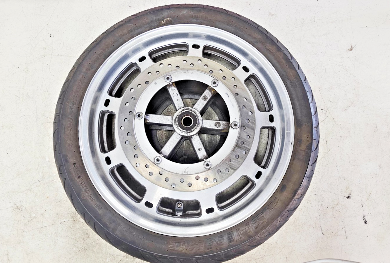1995 HONDA GOLDWING GL1500 18X3 Front Mag Wheel Rim Tire Brake Rotor
