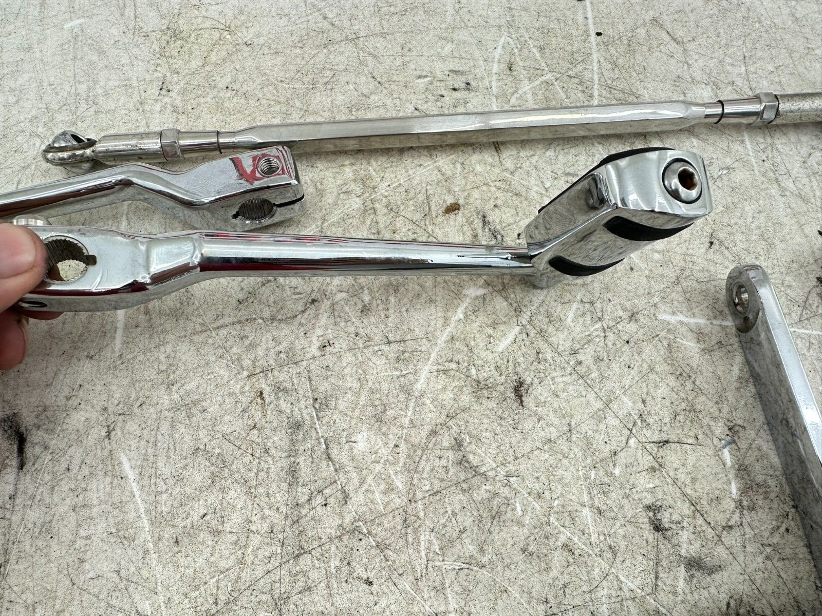 2007 Harley Electra Glide CVO Chrome Heal Toe Shifter Shift Shaft + Linkage