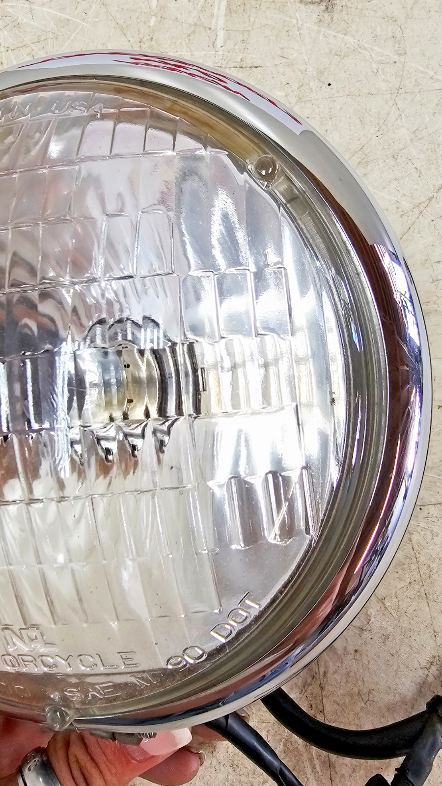 1993 HARLEY SOFTAIL Chrome Front Headlight Headlamp Light