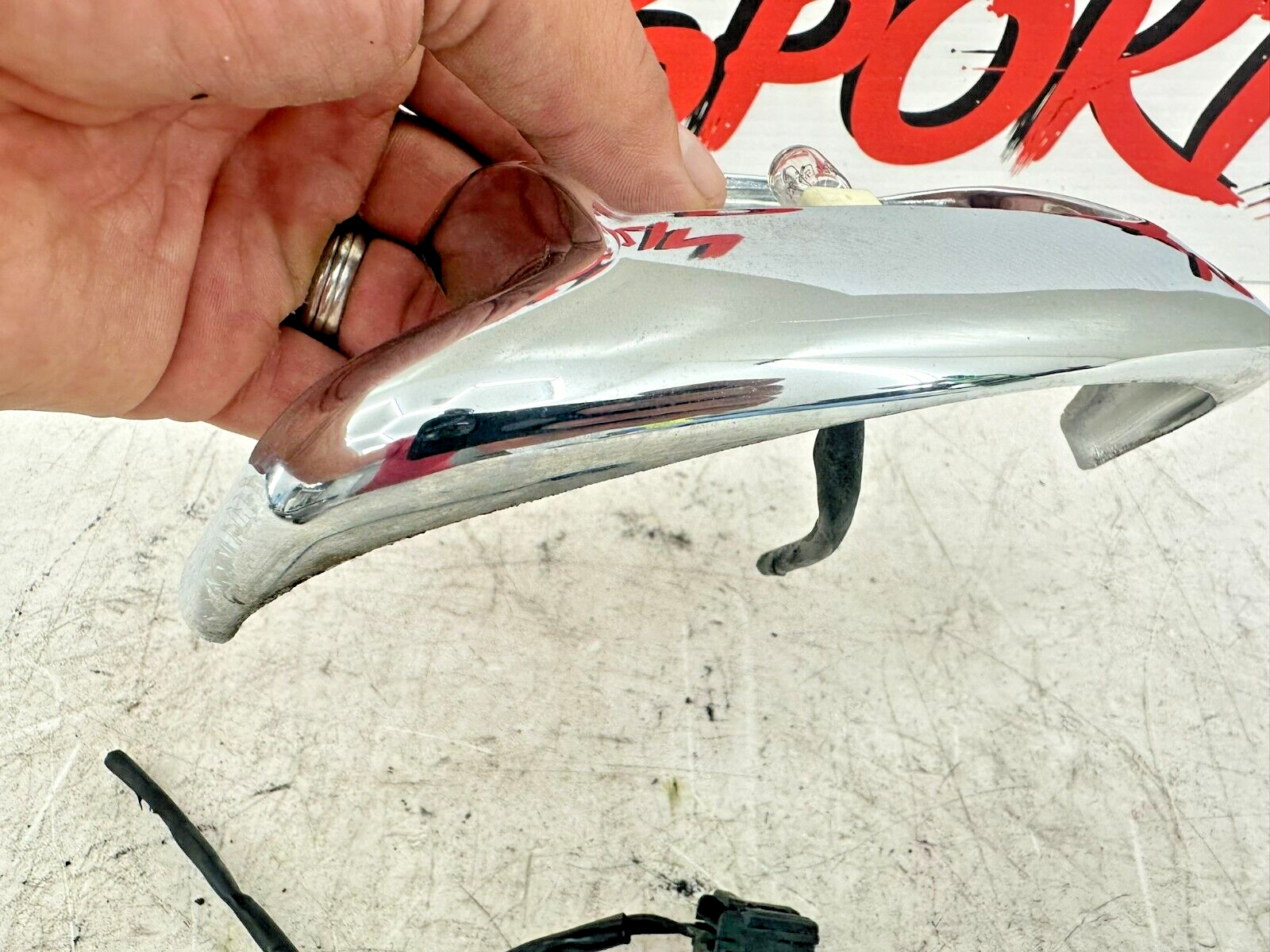 1999 HARLEY FLH ELECTRA GLIDE Chrome Rear Fender Trim W/ Light