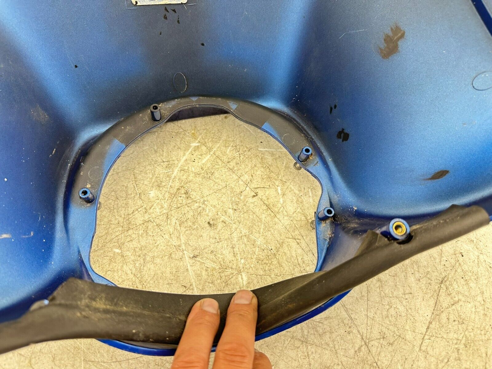 2007 Harley Electra Glide CVO Outer Batwing Fairing Cowl Lightning Blue Pearl