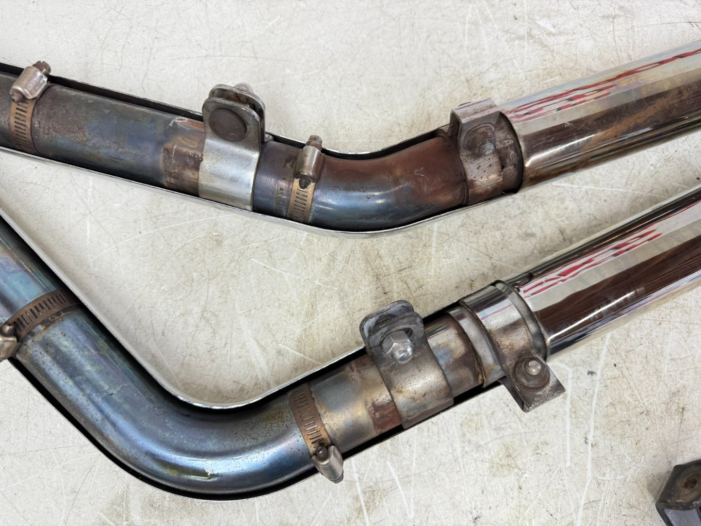 2003 HARLEY DYNA WIDE GLIDE Vance Hines Straightshots Exhaust System w/ Bracket