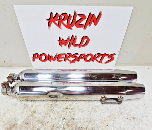 1996 HARLEY FLH ELECTRA GLIDE Exhaust Muffler Pipes Slip On OEM HD