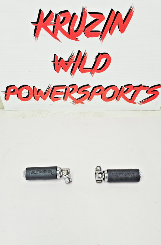 1995 HARLEY SOFTAIL FATBOY OEM Chrome Rubber Passenger Footpegs & Peg Mounts