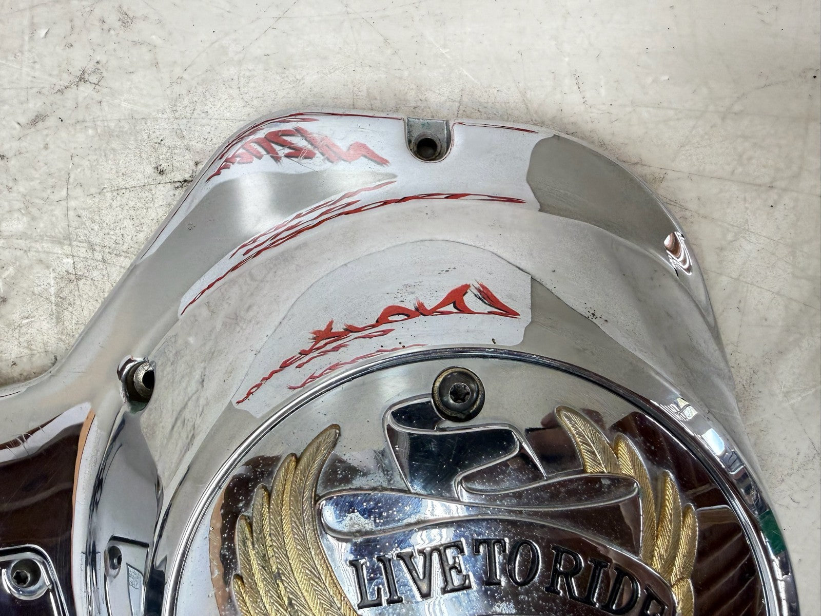 1995 HARLEY FLH ELECTRA GLIDE Outer Primary Clutch Cover Housing Live To Ride