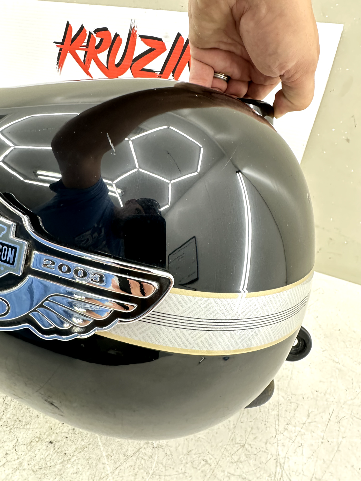 2003 HARLEY ELECTRA GLIDE  100 Anniversary Gas Fuel Tank Carburated Black