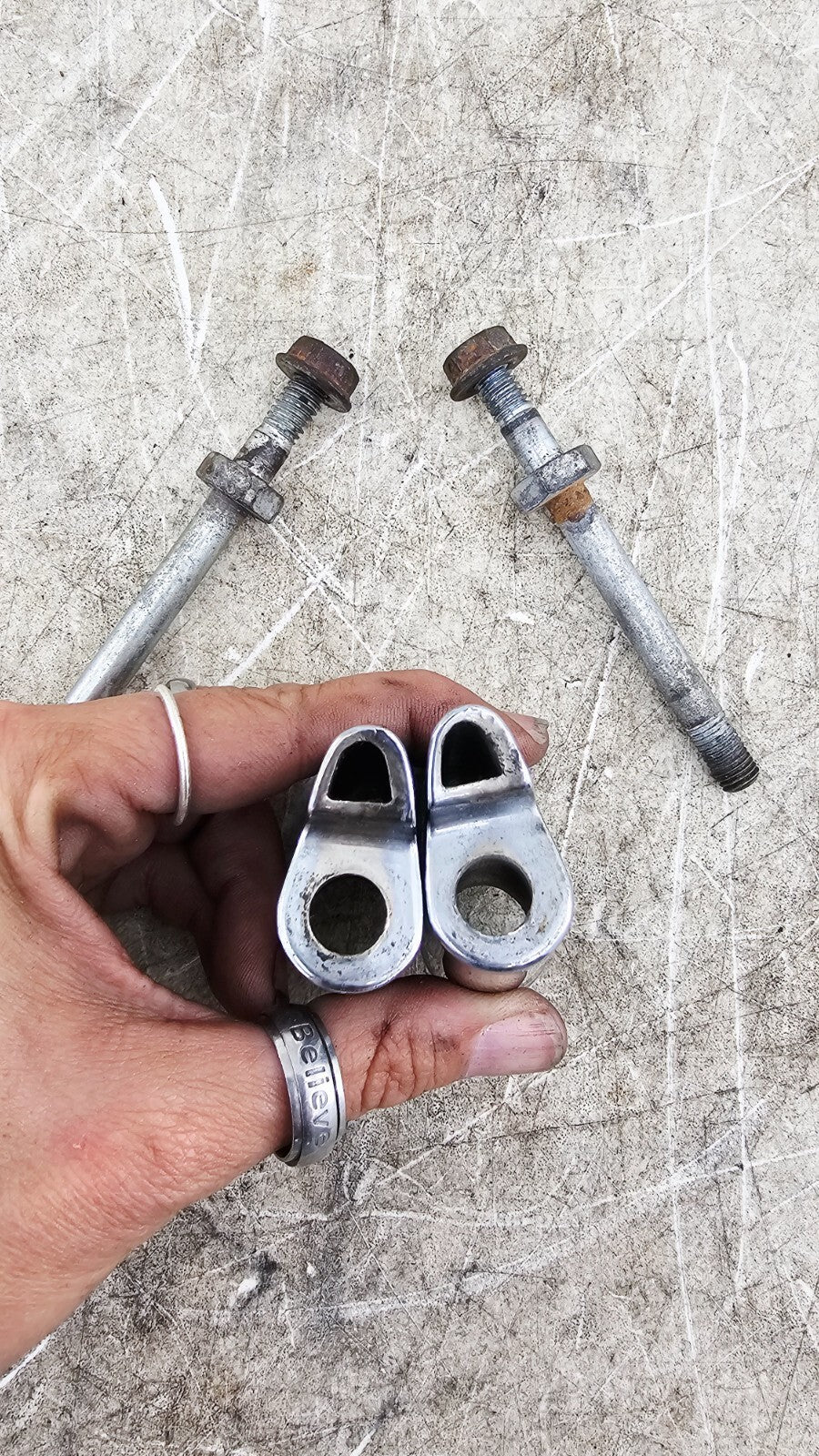 2000 Harley Davidson Sportster Chrome Rear Turn Signal Brackets Mounts Bolts