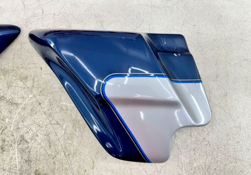 1999 HARLEY FLH ELECTRA GLIDE OEM HD Right Left Side Cover Cobalt Blue Diamond