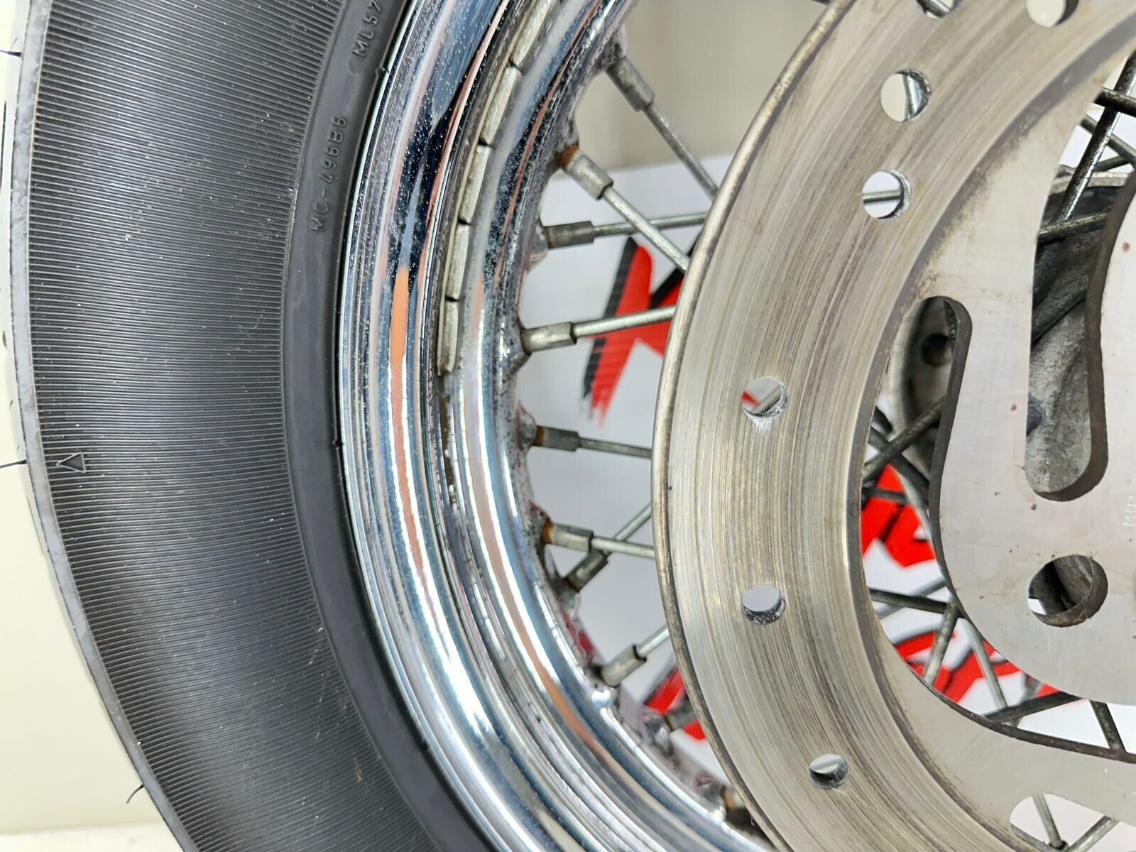 2003 Harley Davidson Sportster 16" Rear Wheel Rim Nice Dunlop D401 Tire