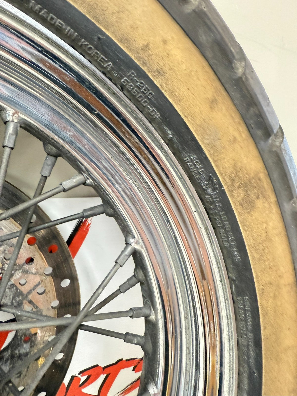 1997 HARLEY DAVIDSON SOFTAIL 16" Rear Wheel  Rim Tire Laced Spoke Brake Rotor