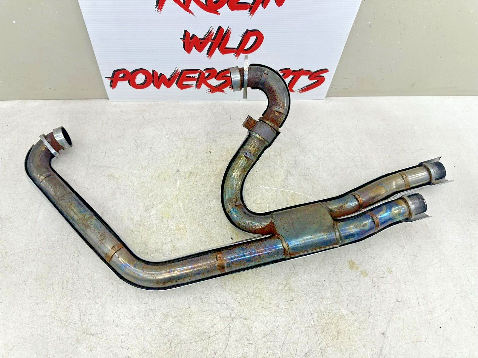 2005 Victory Kingpin Exhaust System Header Head Pipe + Heat Shield