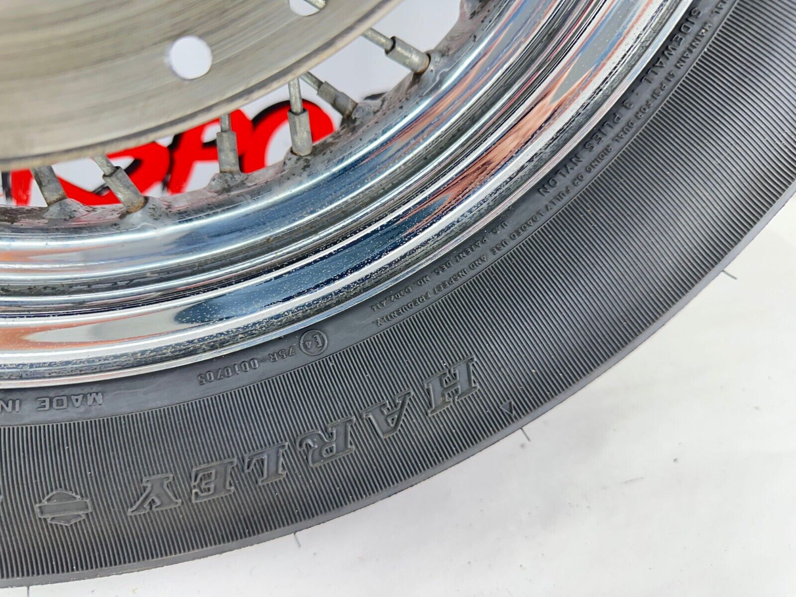 2003 Harley Davidson Sportster 16" Rear Wheel Rim Nice Dunlop D401 Tire
