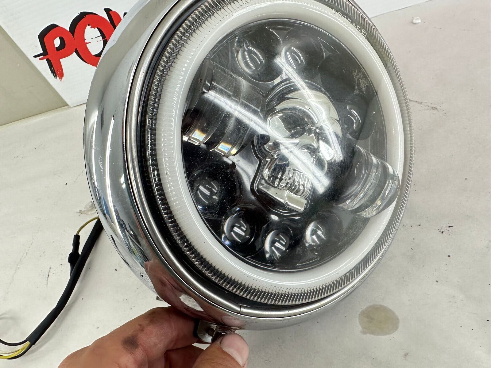 2001 HARLEY SOFTAIL Headlight W/LED Bulb + Housing + Mount