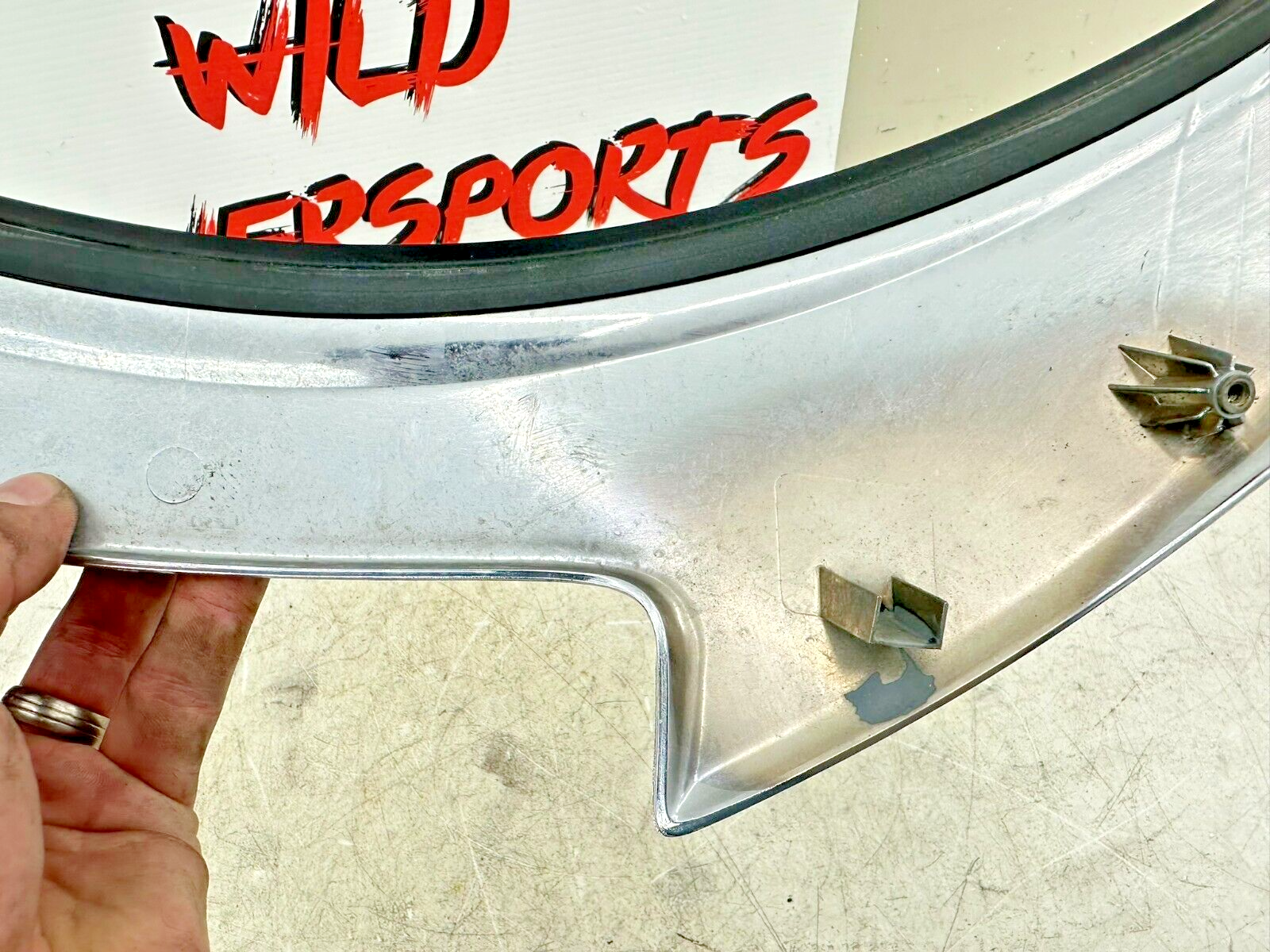 1999 HONDA VALKYRIE INTERSTATE  Chrome Upper Fairing Windshield Trim Garnish