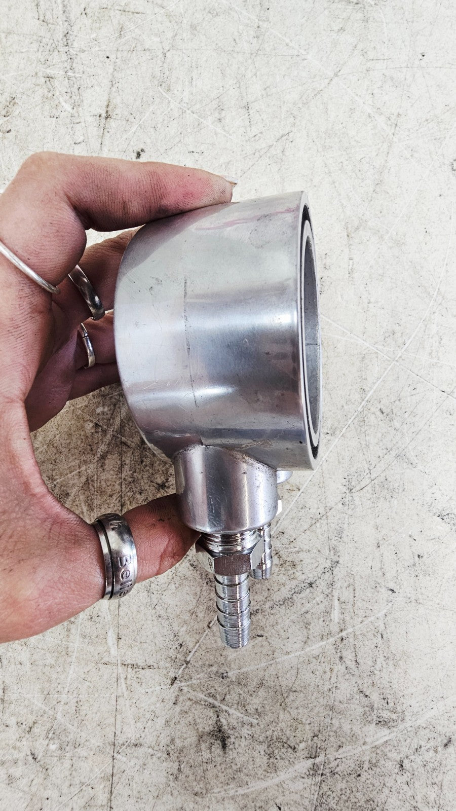 1993 HARLEY SOFTAIL Chrome Oil Cooler Filter Adapter