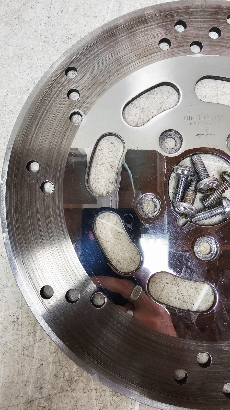 1997 HARLEY DYNA OEM Chrome Rear Brake Disc Rotor