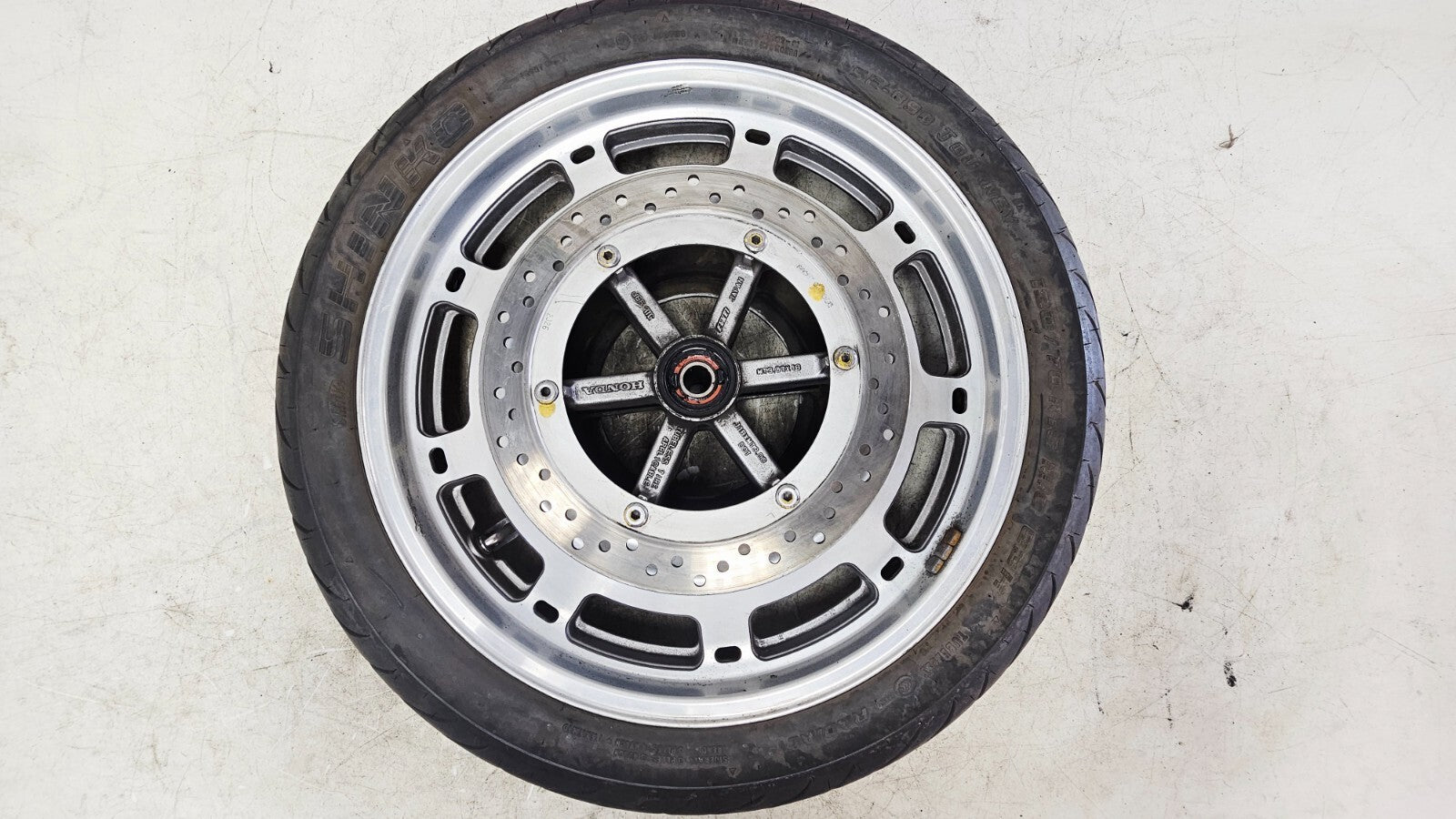 1995 HONDA GOLDWING GL1500 18X3 Front Mag Wheel Rim Tire Brake Rotor