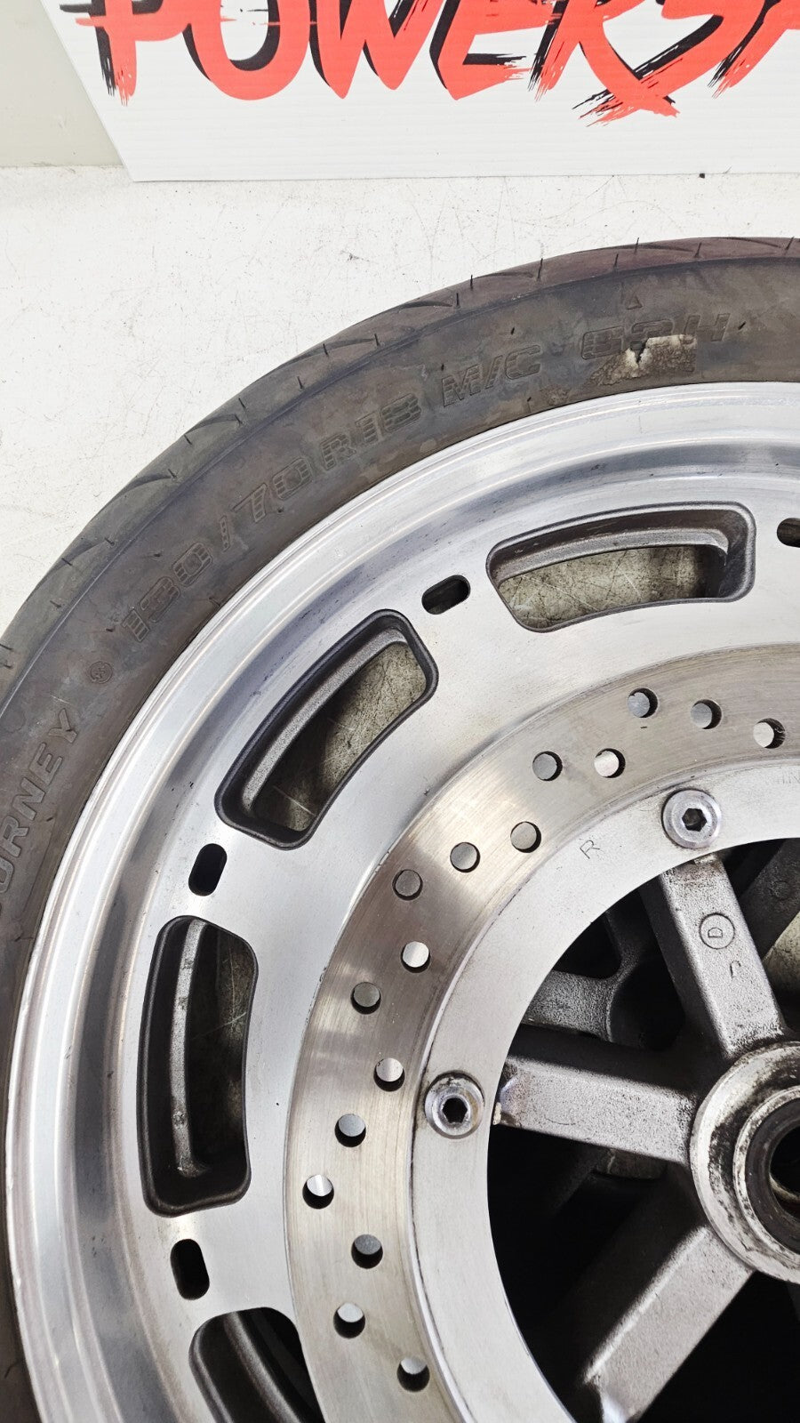 1995 HONDA GOLDWING GL1500 18X3 Front Mag Wheel Rim Tire Brake Rotor