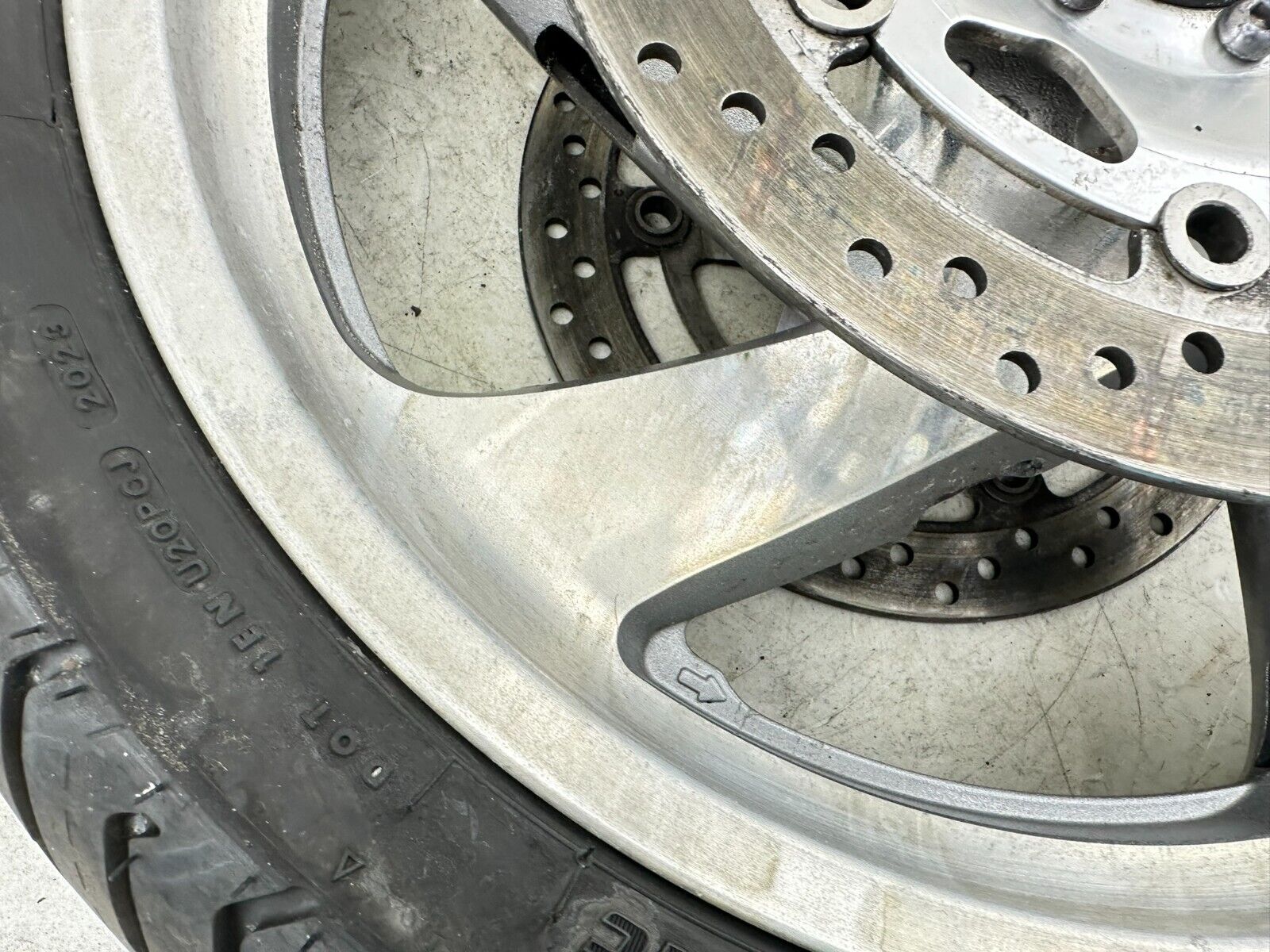 2004 Honda Goldwing GL1800 18" Front Wheel Rim Tire + Brake Rotors