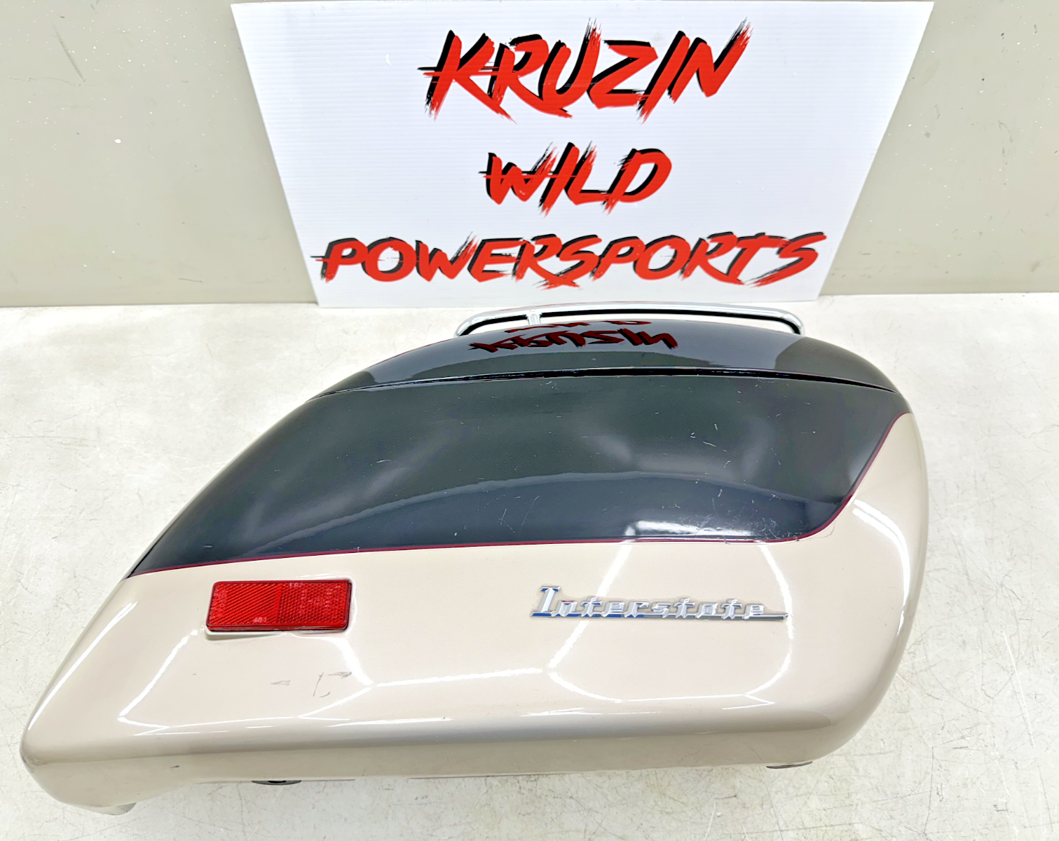 1999 HONDA VALKYRIE INTERSTATE Right Saddlebag w/ Rack + Lid No Cracks