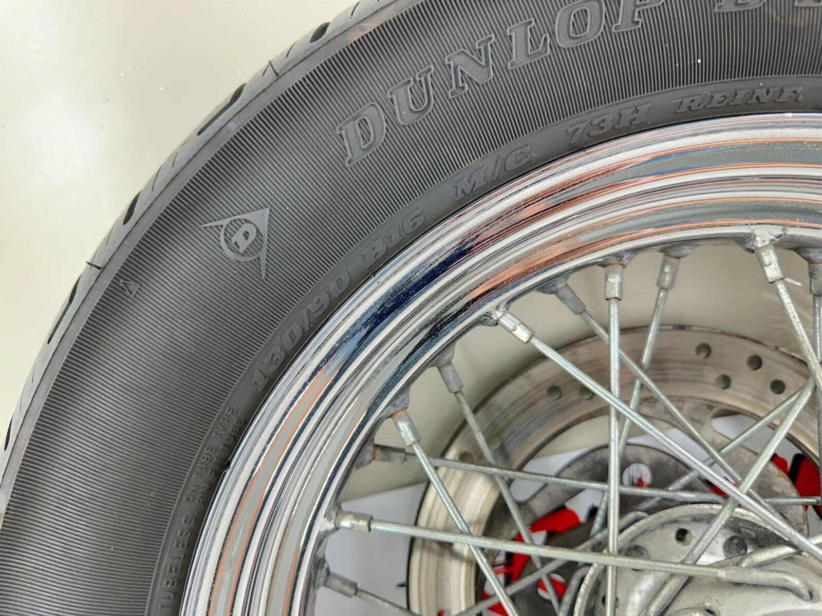 2003 Harley Davidson Sportster 16" Rear Wheel Rim Nice Dunlop D401 Tire