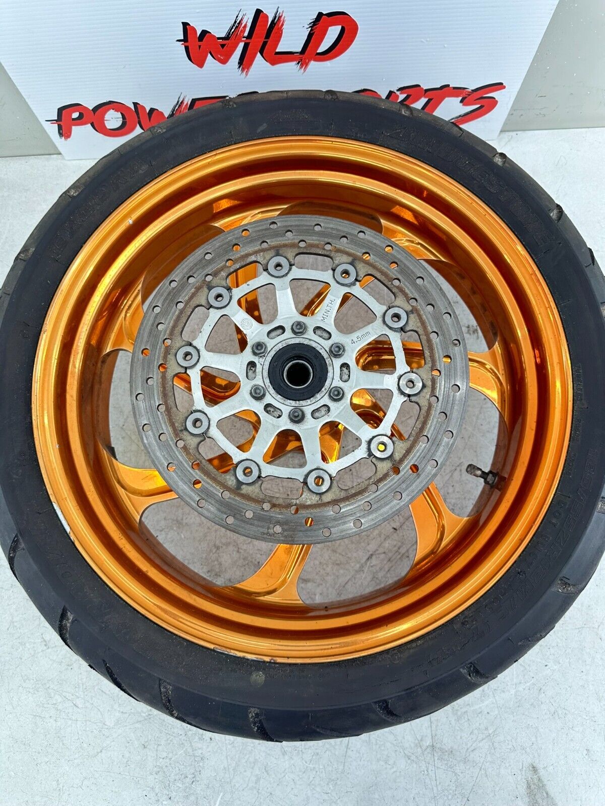 2006 Victory Kingpin 18x5 Rear Wheel Rim/Orange