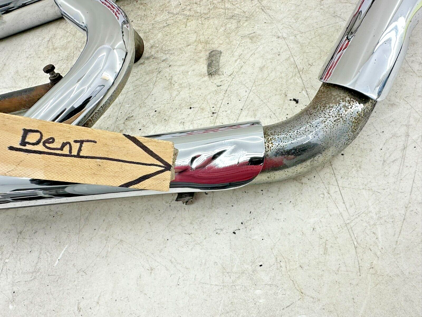 1995 HARLEY SOFTAIL Chrome Fish Tail Dual Exhaust System Header Muffler