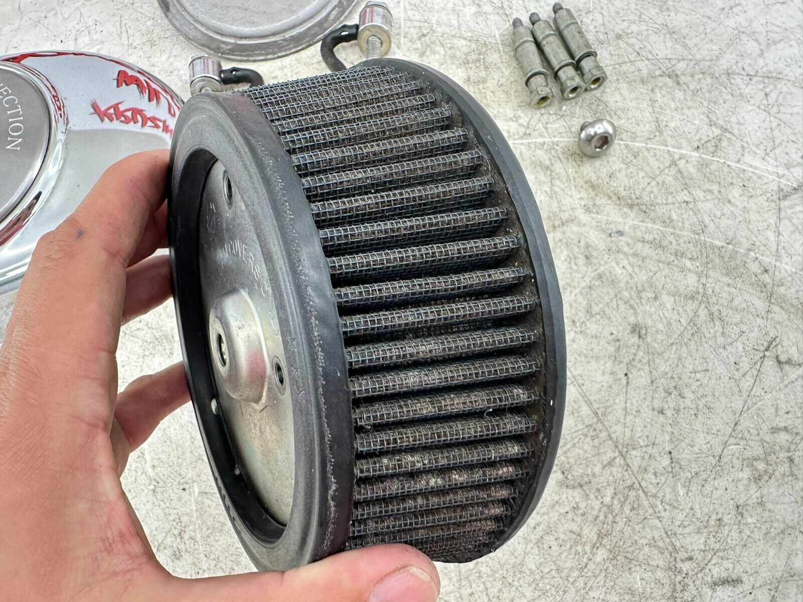 2002 HARLEY SOFTAIL OEM HD Intake Housing Backing Plate Air Filter