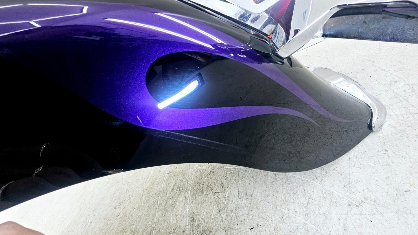 1998 HARLEY FLH ROADKING Rear Fender Brake Turn BLACK PURPLE FLAME OEM HD PAINT
